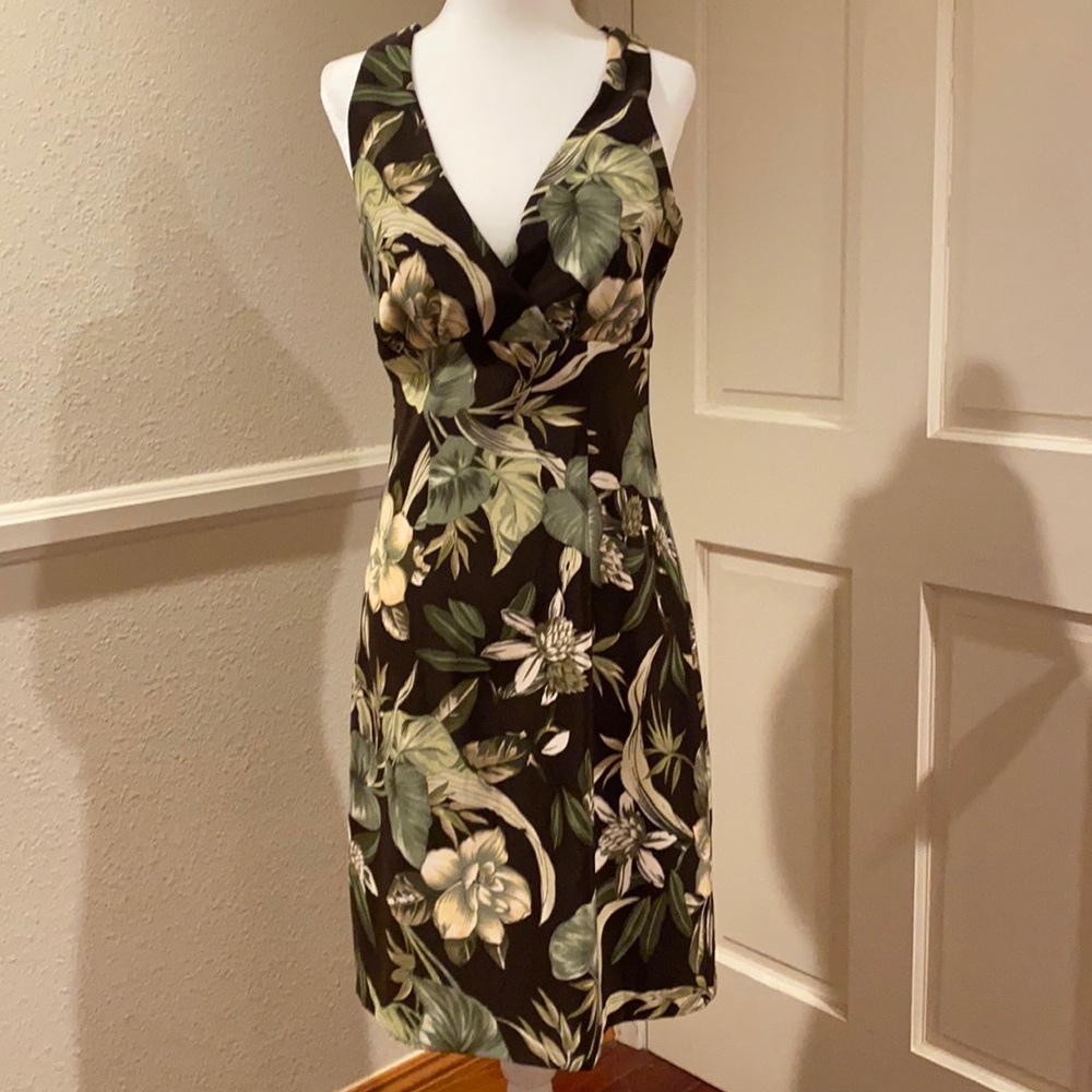 Vintage Jungle/Tropical Print Dress